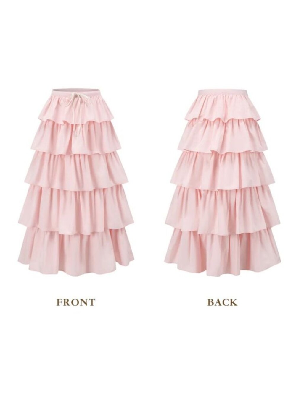 LACEMADE Fleur Poetry pink cotton ruffle skirt - Picture 5 of 10